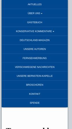 Vorschau der mobilen Webseite www.konservative.de, Die deutschen Konservativen e.V.