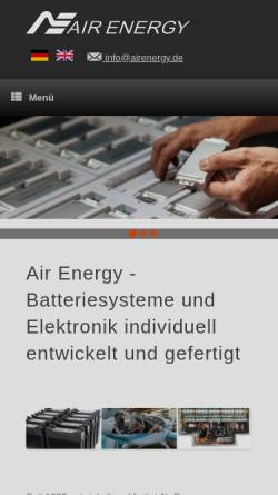 Vorschau der mobilen Webseite airenergy.de, Air Energy Enwicklungsgesellschaft mbH & Co KG
