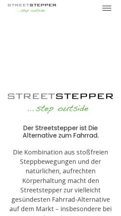 Vorschau der mobilen Webseite www.streetstepper.com, Graditech Entwicklungs GmbH