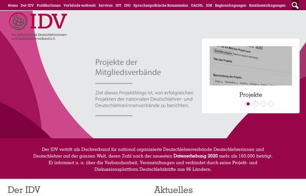 Vorschau von www.idvnetz.org, Internationaler Deutschlehrerverband (IDV)