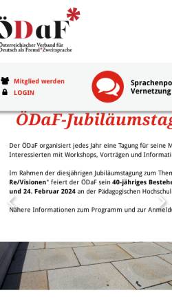 Vorschau der mobilen Webseite www.oedaf.at, Österreichischer Verband für Deutsch als Fremdsprache/ Zweitsprache