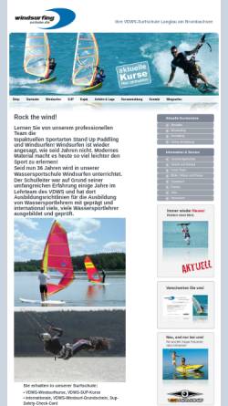 Vorschau der mobilen Webseite www.windsurfingschule.de, Surfschule Seecamping Langlau/Brombachsee