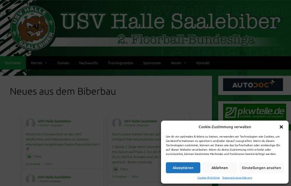 Vorschau von www.unihockey-halle.de, USV Halle - Sektion Unihockey