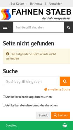 Vorschau der mobilen Webseite www.fahnen-staeb.de, Fahnen-Staeb