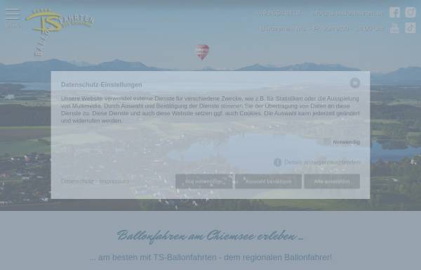 Vorschau von www.ts-ballonfahrten.de, TS-Ballonfahrten