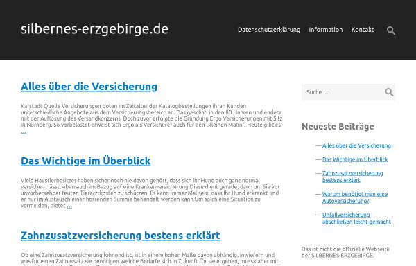 Vorschau von www.silbernes-erzgebirge.de, Tourismusgemeinschaft Silbernes Erzgebirge e.V.