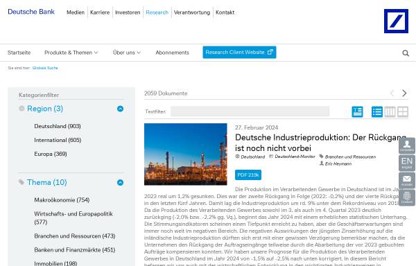 Vorschau von www.dbresearch.de, DB Research by Deutsche Bank AG