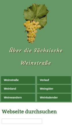 Vorschau der mobilen Webseite www.saechsische-weinstrasse.net, Förderverein Sächsische Weinstrasse