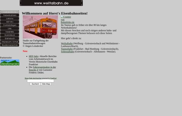 Vorschau von www.weiltalbahn.de, Nebenbahnen im Taunus von Horst Hansel