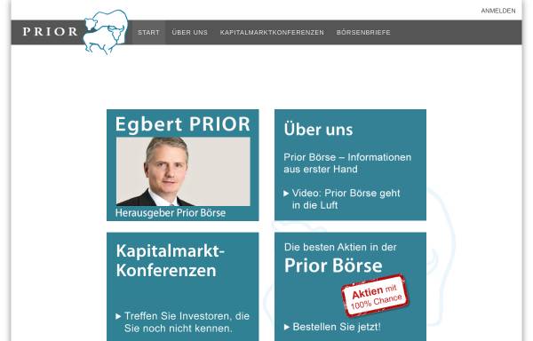 Vorschau von www.prior.de, Prior Börse AG
