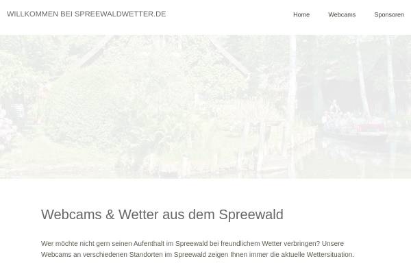 Vorschau von www.spreewaldwetter.de, Spreewaldwetter und Webcams - Kahnfährgenossenschaft Lübbenau und Umgebung e.G.