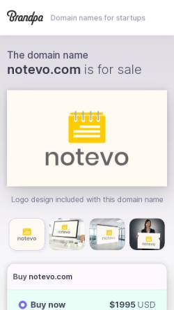 Vorschau der mobilen Webseite www.notevo.com, Notevo Informationssysteme e.K.
