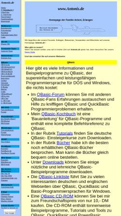 Vorschau der mobilen Webseite www.antonis.de, Antonis.de - Die ultimative QBasic Seite