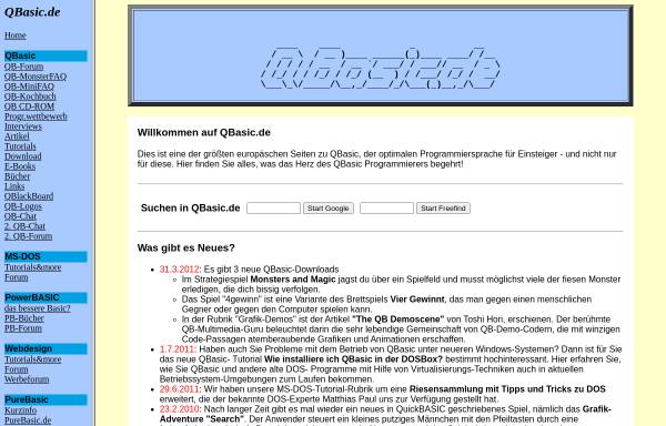 Vorschau von www.qbasic.de, QBasic.de
