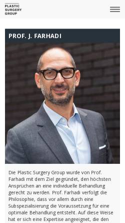 Vorschau der mobilen Webseite www.plasticsurgery-group.com, Formaxis Ästhetische Chirurgie
