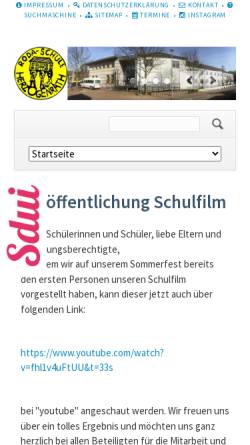 Vorschau der mobilen Webseite www.roda-schule.de, Roda-Schule Herzogenrath