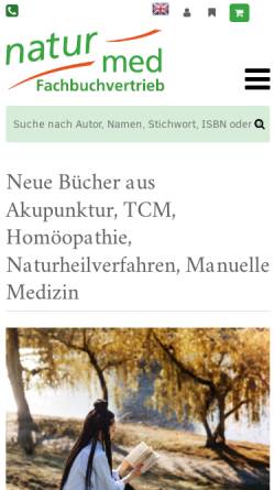Vorschau der mobilen Webseite www.naturmed.de, Naturmed Fachbuchvertrieb