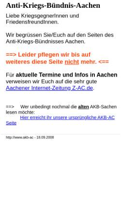 Vorschau der mobilen Webseite www.cuci.nl, Anti-Kriegs-Bündnis-Aachen