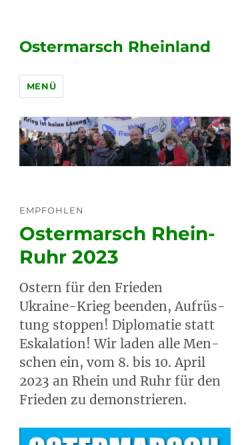 Vorschau der mobilen Webseite www.ostermarsch-rheinland.de, Ostermarsch Rheinland