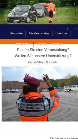 Vorschau der mobilen Webseite www.verkehrskadetten-mettmann.de, Verkehrskadetten Kreis Mettmann