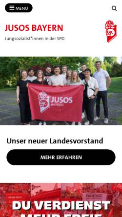 Vorschau der mobilen Webseite www.jusos-bayern.de, Jusos Bayern
