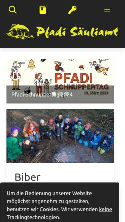 Vorschau der mobilen Webseite www.pfadi-sa.ch, Pfadi Säuliamt