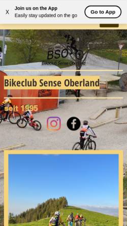 Vorschau der mobilen Webseite www.bikeclub-bso.ch, Bikeclub, Sense-Oberland