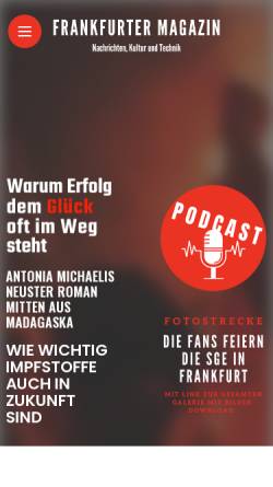 Vorschau der mobilen Webseite www.frankfurter-magazin.de, Frankfurter Magazin