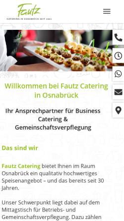 Vorschau der mobilen Webseite www.fautzcatering.de, Fautz Catering