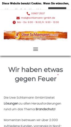 Vorschau der mobilen Webseite www.schlamann-gmbh.de, Uwe Schlamann GmbH