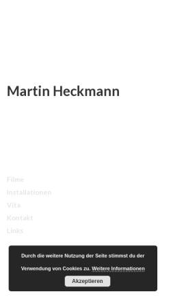 Vorschau der mobilen Webseite www.martinheckmann.net, Martin Heckmann