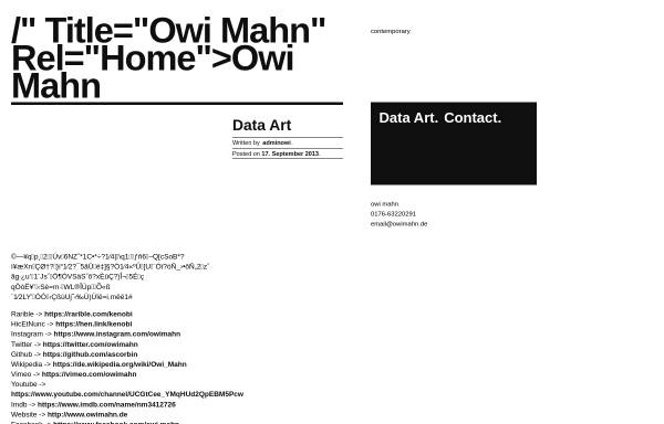 Vorschau von www.owimahn.de, Owi Mahn - Videokunst