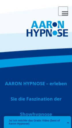 Vorschau der mobilen Webseite aaron-hypnose.de, Aaron Hypnose