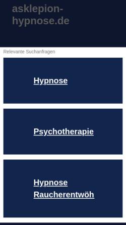 Vorschau der mobilen Webseite www.asklepion-hypnose.de, Asklepion