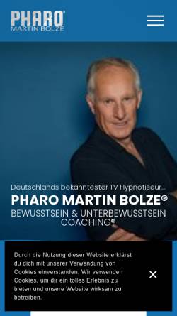 Vorschau der mobilen Webseite pharohypnose.com, Pharo