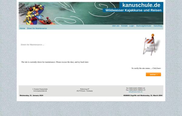 Vorschau von www.kanuschule.de, Essener Kanuschule