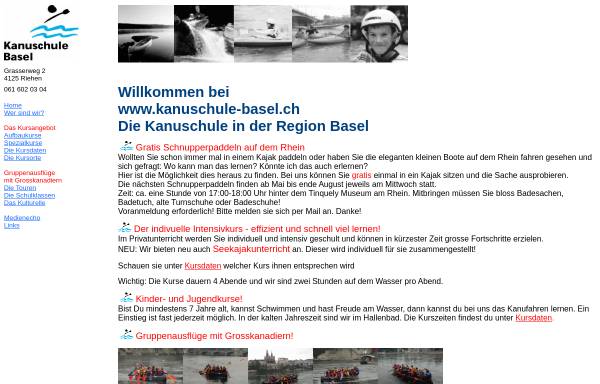Vorschau von www.kanuschule-basel.ch, Kanuschule Basel