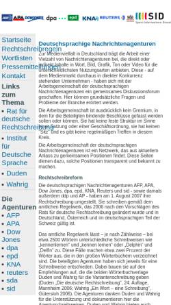 Vorschau der mobilen Webseite www.die-nachrichtenagenturen.de, Arbeitsgemeinschaft der deutschsprachigen Nachrichtenagenturen