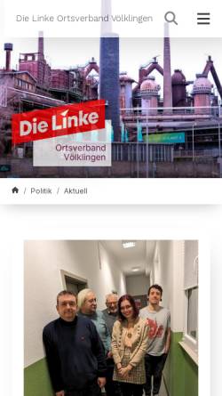 Vorschau der mobilen Webseite dielinke-voelklingen.de, Die Linke Ortsverband