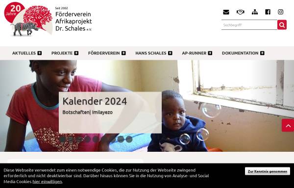 Vorschau von www.afrikaprojekt-schales.de, Förderverein Afrikaprojekt Dr. Schales e.V.