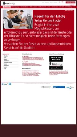 Vorschau der mobilen Webseite www.bwl-institut.ch, Betriebswirtschaftliches Institut und Seminar Basel AG