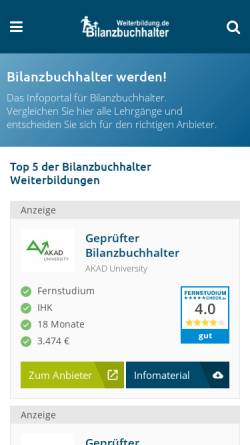 Vorschau der mobilen Webseite bilanzbuchhalter-weiterbildung.de, Bilanzbuchhalter Weiterbildung