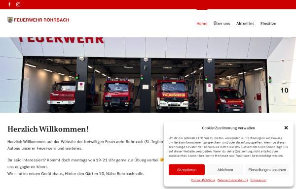 Vorschau von www.feuerwehr-rohrbach.de, Freiwillige Feuerwehr Löschbezirk Rohrbach