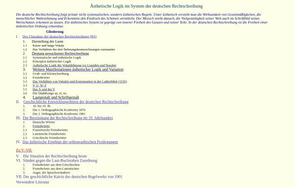 Vorschau von www.decemsys.de, Ästhetische Logik im System der deutschen Rechtschreibung
