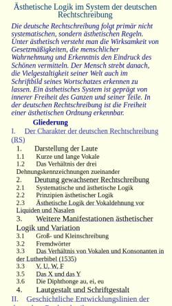 Vorschau der mobilen Webseite www.decemsys.de, Ästhetische Logik im System der deutschen Rechtschreibung