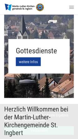 Vorschau der mobilen Webseite martinlutherkirche-igb.de, Protestantische Martin-Luther-Kirchengemeinde