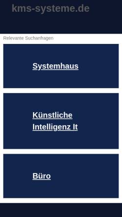 Vorschau der mobilen Webseite www.kms-systeme.de, KMS Systeme GmbH & Co. KG