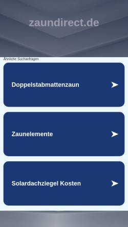 Vorschau der mobilen Webseite www.zaundirect.de, ZaunDirekt GmbH