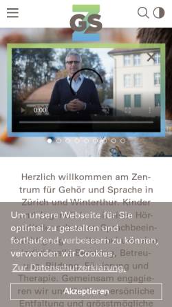 Vorschau der mobilen Webseite www.zgsz.ch, Zentrum für gehörlose und schwerhörige Kinder Zürich