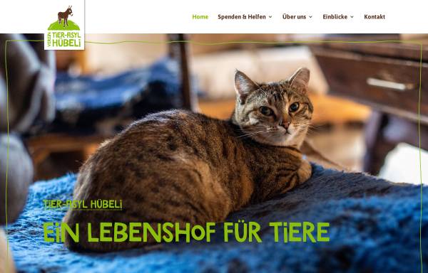 Vorschau von www.tierhuebeli.ch, Tier-Asyl Hübeli